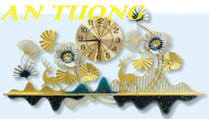 Đồng hồ treo tường trang trí phòng khách đẹp 018