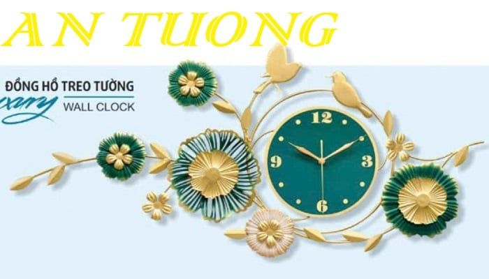 Đồng hồ treo tường trang trí phòng khách đẹp 019