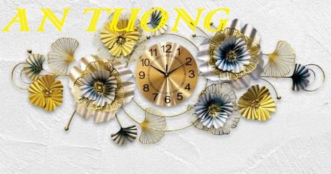  Đồng hồ treo tường trang trí phòng khách đẹp 022 