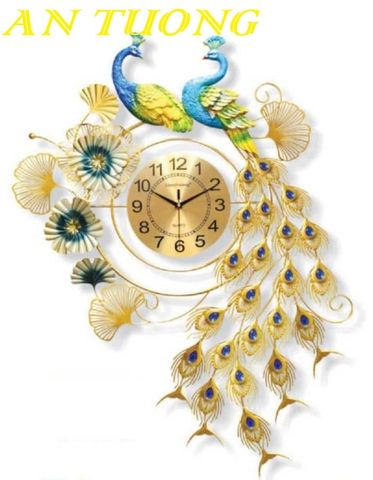  Đồng hồ treo tường chim không tước trang trí phòng khách đẹp 024 