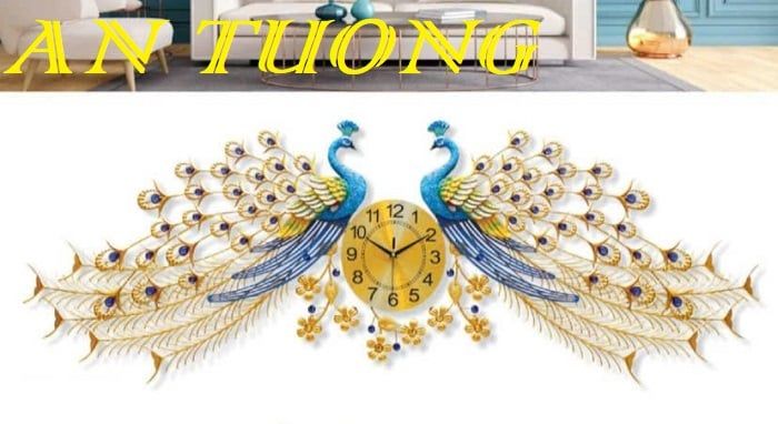 Đồng hồ treo tường chim không tước trang trí phòng khách đẹp 027
