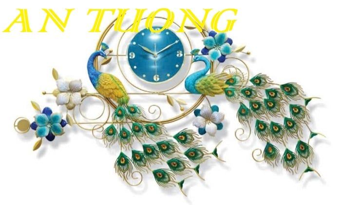 Đồng hồ treo tường chim không tước trang trí phòng khách đẹp 028