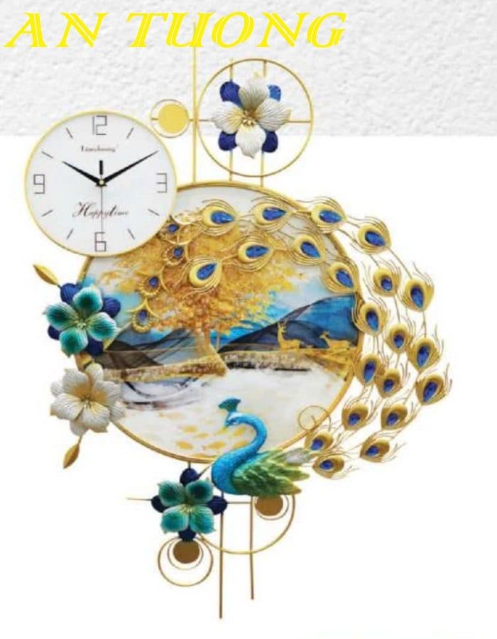 Đồng hồ treo tường chim không tước trang trí phòng khách đẹp 030