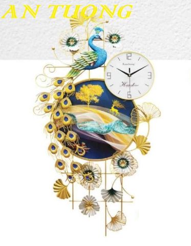  Đồng hồ treo tường chim không tước trang trí phòng khách đẹp 031 