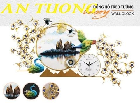  Đồng hồ treo tường chim không tước trang trí phòng khách đẹp 033 