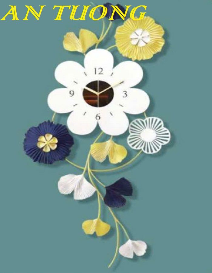 Đồng hồ treo tường trang trí phòng khách đẹp 036