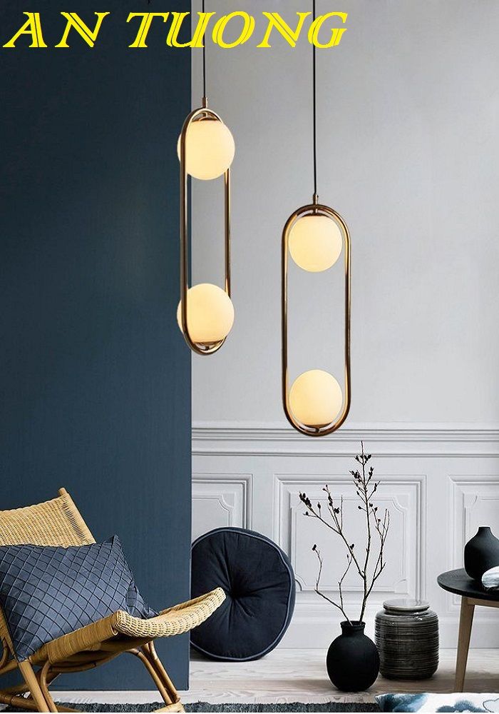 đèn treo thả trần đầu giường decor trang trí phòng ngủ đẹp, hiện đại 003