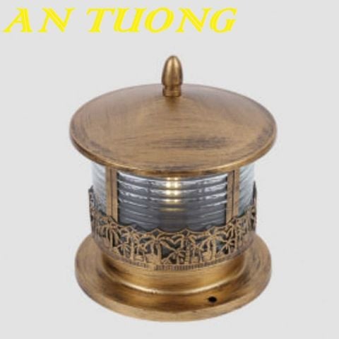  Đèn trụ cổng đẹp hình tròn D250 trang trí hàng rào sân vườn ngoài trời 004 