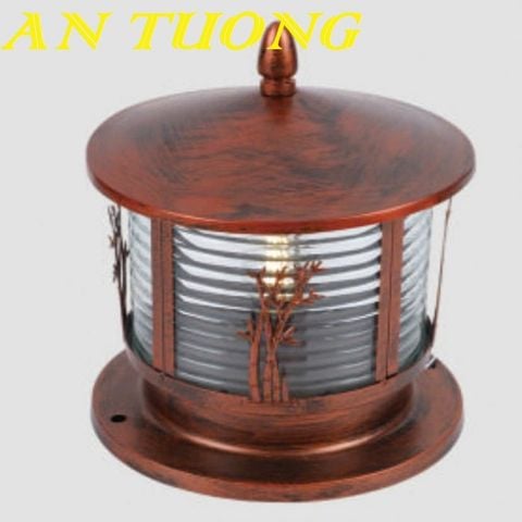  Đèn trụ cổng đẹp hình tròn D300 trang trí hàng rào sân vườn ngoài trời 003 