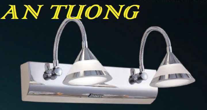 đèn soi tranh treo tường 2 bóng, đèn rọi tranh decor trang trí tranh ảnh treo tường 004