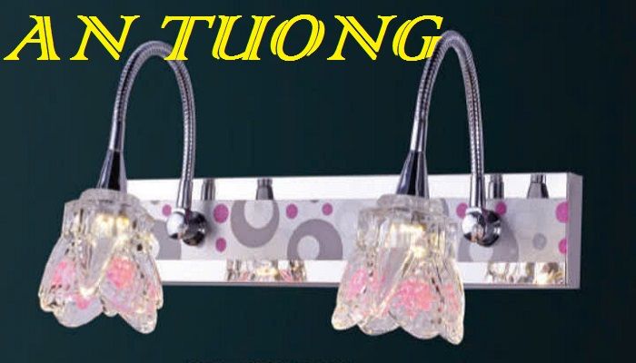 đèn soi tranh treo tường 2 bóng, đèn rọi tranh decor trang trí tranh ảnh treo tường 005