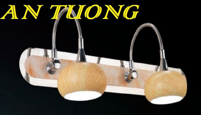 đèn soi tranh treo tường 2 bóng, đèn rọi tranh decor trang trí tranh ảnh treo tường 006