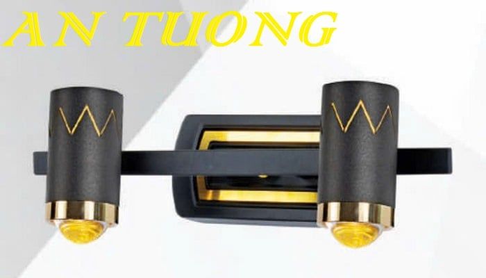 đèn soi tranh treo tường 2 bóng, đèn rọi tranh decor trang trí tranh ảnh treo tường 012