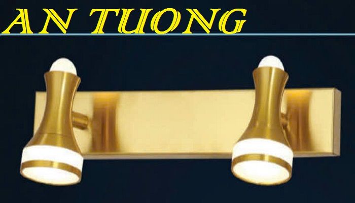 đèn soi tranh treo tường 2 bóng, đèn rọi tranh decor trang trí tranh ảnh treo tường 022