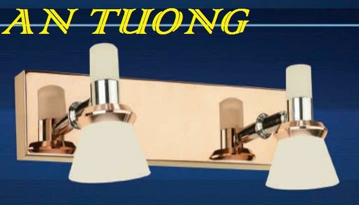đèn soi tranh treo tường 2 bóng, đèn rọi tranh decor trang trí tranh ảnh treo tường 026