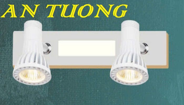 đèn soi tranh treo tường 2 bóng, đèn rọi tranh decor trang trí tranh ảnh treo tường 037