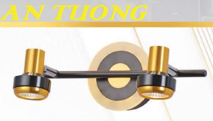 đèn soi tranh treo tường 2 bóng, đèn rọi tranh decor trang trí tranh ảnh treo tường 042
