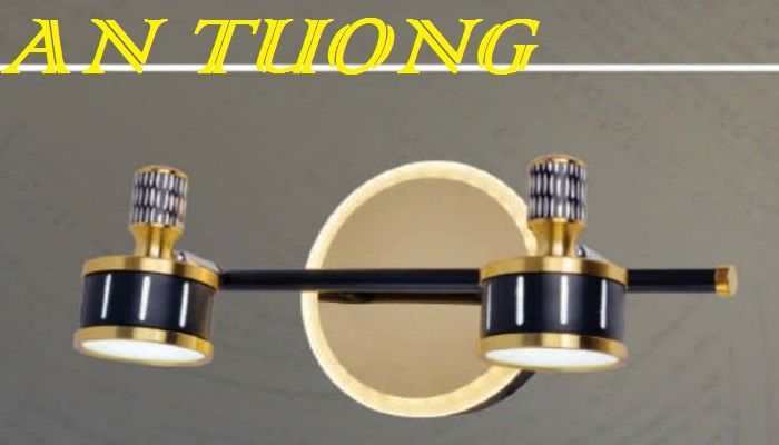 đèn soi tranh treo tường 2 bóng, đèn rọi tranh decor trang trí tranh ảnh treo tường 049