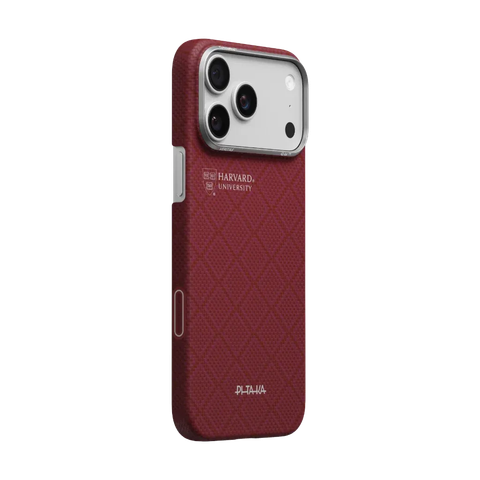 Ốp Lưng PITAKA Ultra Slim (PitaTap™) Cho iPhone 17 ProMax – Harvard Crimson (Edge)