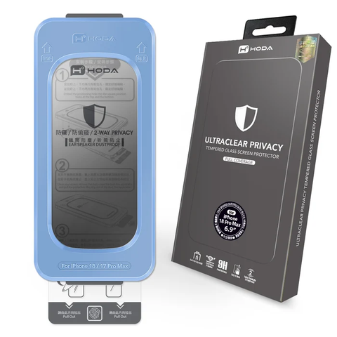 Kính cường lực HODA 2.5D 2 in 1 Chống Nhìn Trộm dành cho iPhone 18 Series