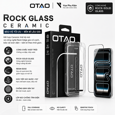Kính Cường Lực Rock Glass Ceramic 3D Resin Edge