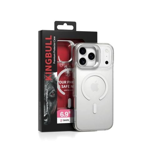 Ốp Lưng Magsafe Mipow Kingbull Tempered Glass StandX Transparent iPhone 17 Series 2025