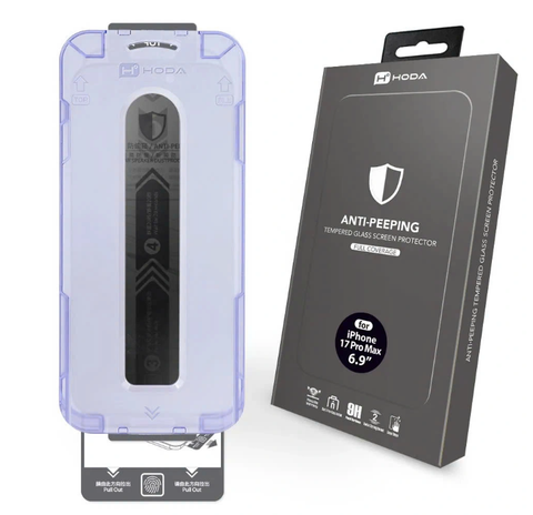 Kính cường lực HODA chống nhìn trộm dành cho iPhone 17 Pro Max không khung