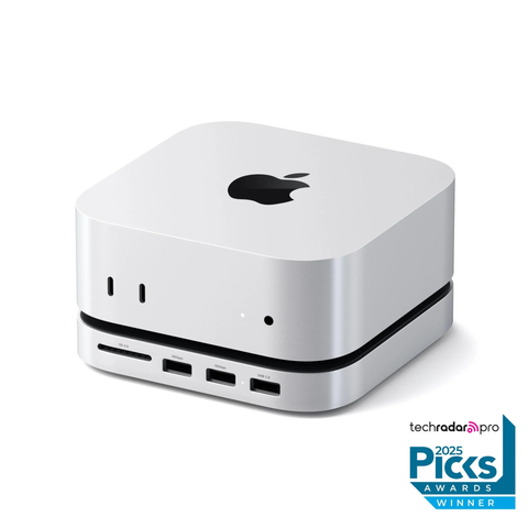 Đế Kiêm Hub Chuyển Đổi Satechi 5in1 Cho Mac Mini M4 Với Khe Gắn SSD