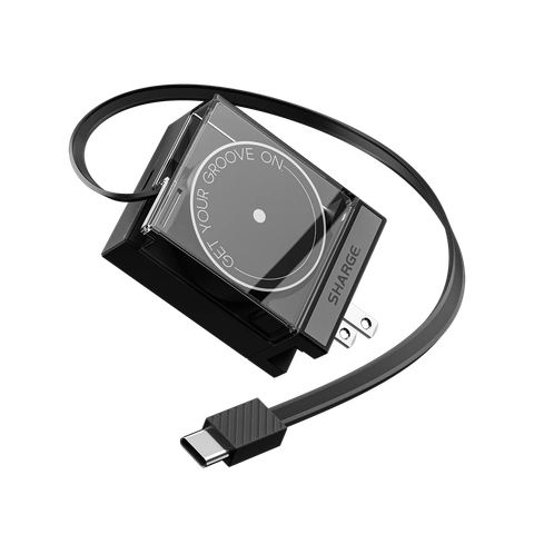 Củ sạc Sharge -  Retracxtable 65W (65W, 2 Ports, Built-in Retractable Cable)
