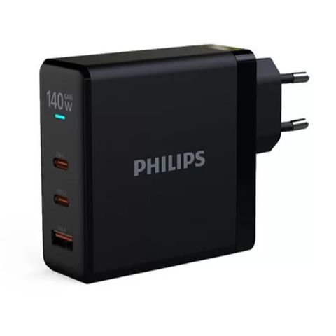 Củ sạc nhanh Philips 3in1 GaN140W 2TypeC x USB