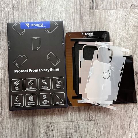 Film PPF V-Shield Cao Cấp Full Mặt Lưng + Khung trợ dán Cho iPhone 13/ iPhone 14/ iPhone 15/ iPhone 16 Series Cắt Táo