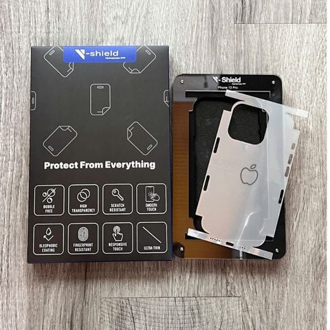 Film PPF V-Shield Cao Cấp Full Mặt Lưng + Khung trợ dán Cho iPhone 13/ iPhone 14/ iPhone 15/ iPhone 16 Series Cắt Táo