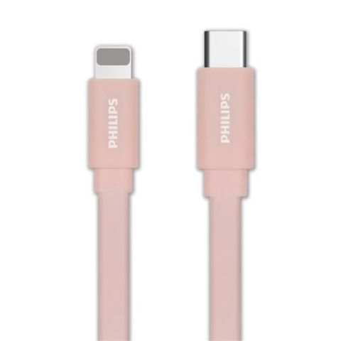 Dây cáp sạc nhanh Philips Type C to Lightning chuẩn MFI | Dài 1.2M | Dây Silicone