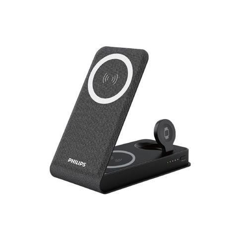 Pin sạc dự phòng không dây từ tính Philips 3in1 - 10.000mAh | Công suất tối đa 20W