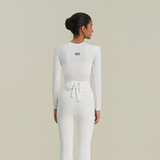  Áo khoác dài tay GOS Twist Wrap mặc 2 mặt cột chéo | Girlsofsports 