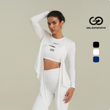  Áo khoác dài tay GOS Twist Wrap mặc 2 mặt cột chéo | Girlsofsports 