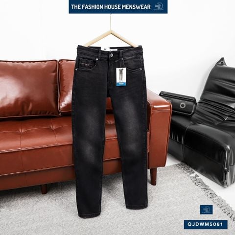  Jean Slim Trơn Xám Đậm QJDWM5081 