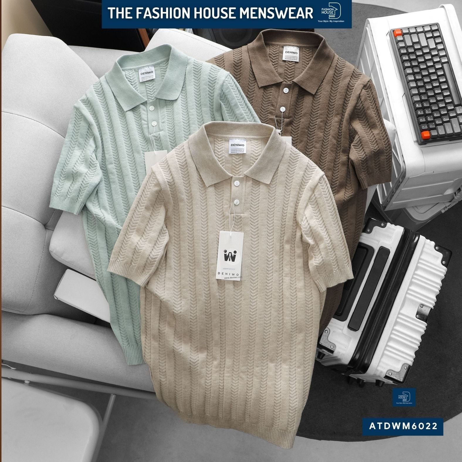 Áo Polo Dệt Kim ATDWM6022