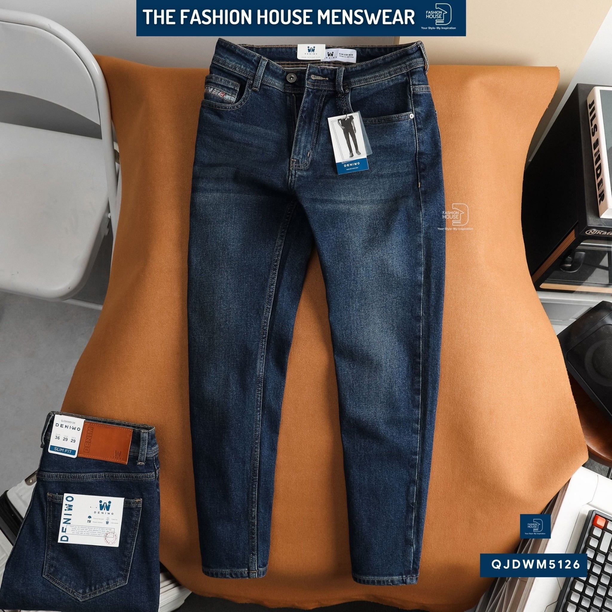 Jean Slim Trơn D.Blue QJDWM5126
