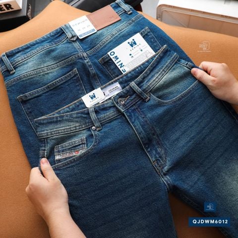  Jean Slim Trơn Blue QJDWM6012 