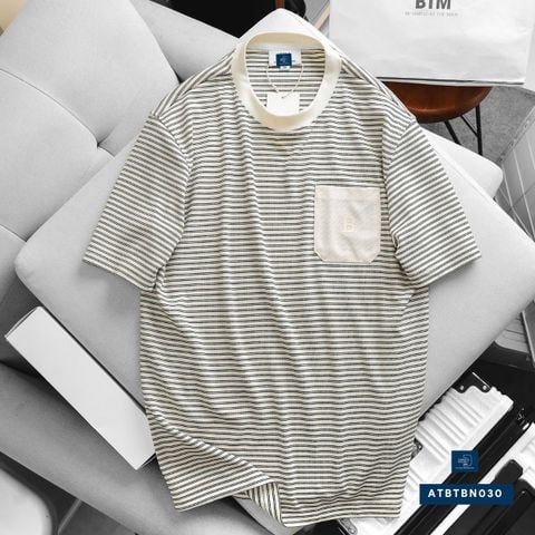  Áo Thun Tay Ngắn Dệt Sọc Ngang ATBTBN030 