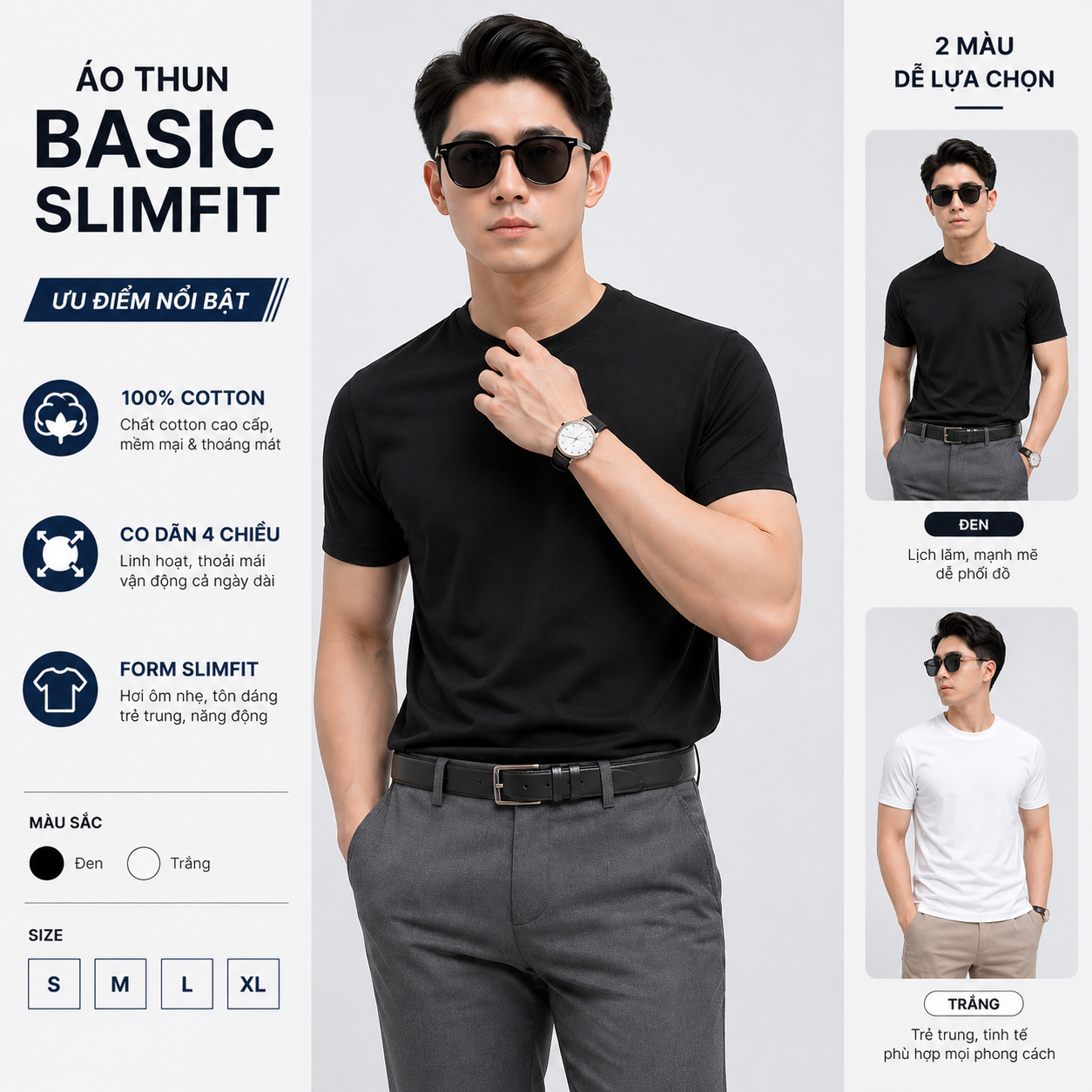 Áo Thun Tay Ngắn Slim ATDWM5021