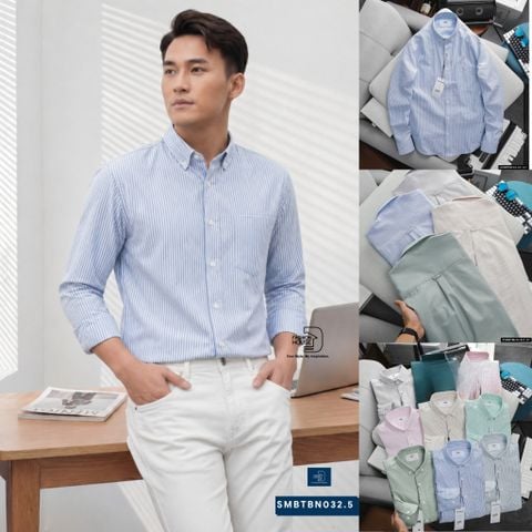  Áo Sơ Mi Sọc Oxford SMBTBN032 