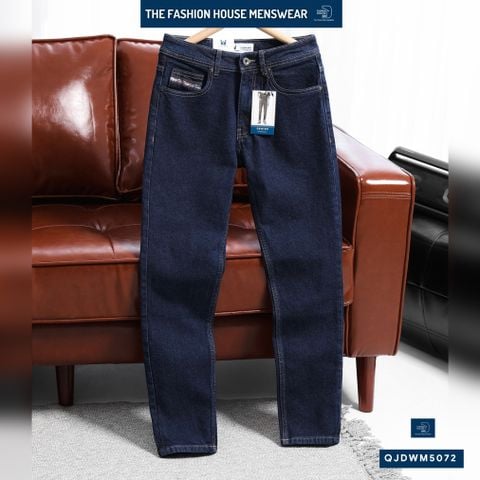 Jean Slim Trơn Xanh Đậm QJDWM5072