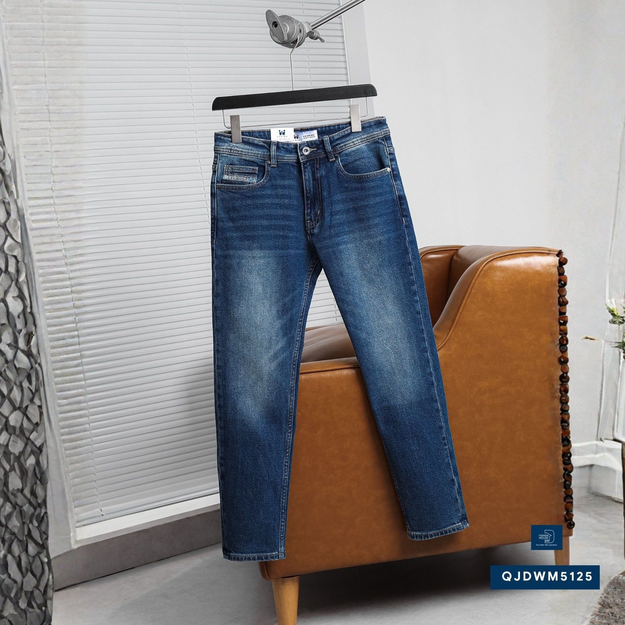 Jean Slim Trơn Indigo QJDWM5125