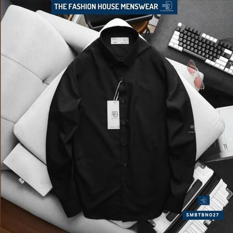  SM Dài Tay Đen Modal Slim SMBTBN027 