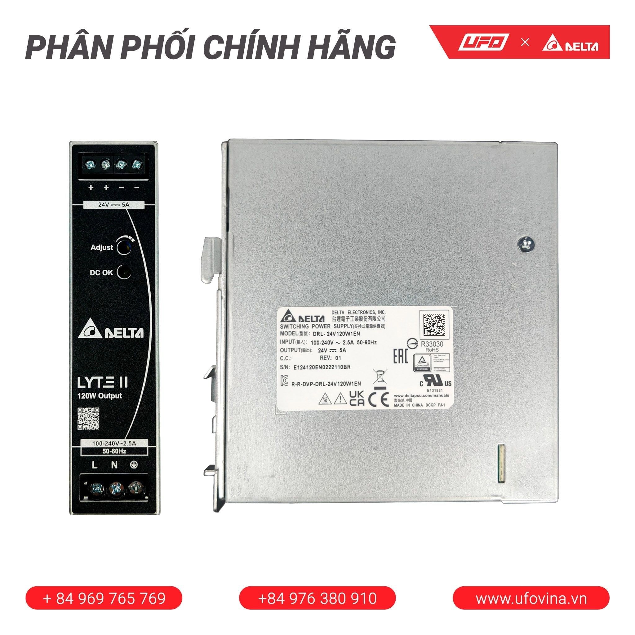  Delta Bộ nguồn DRL-24V120W1ENA 