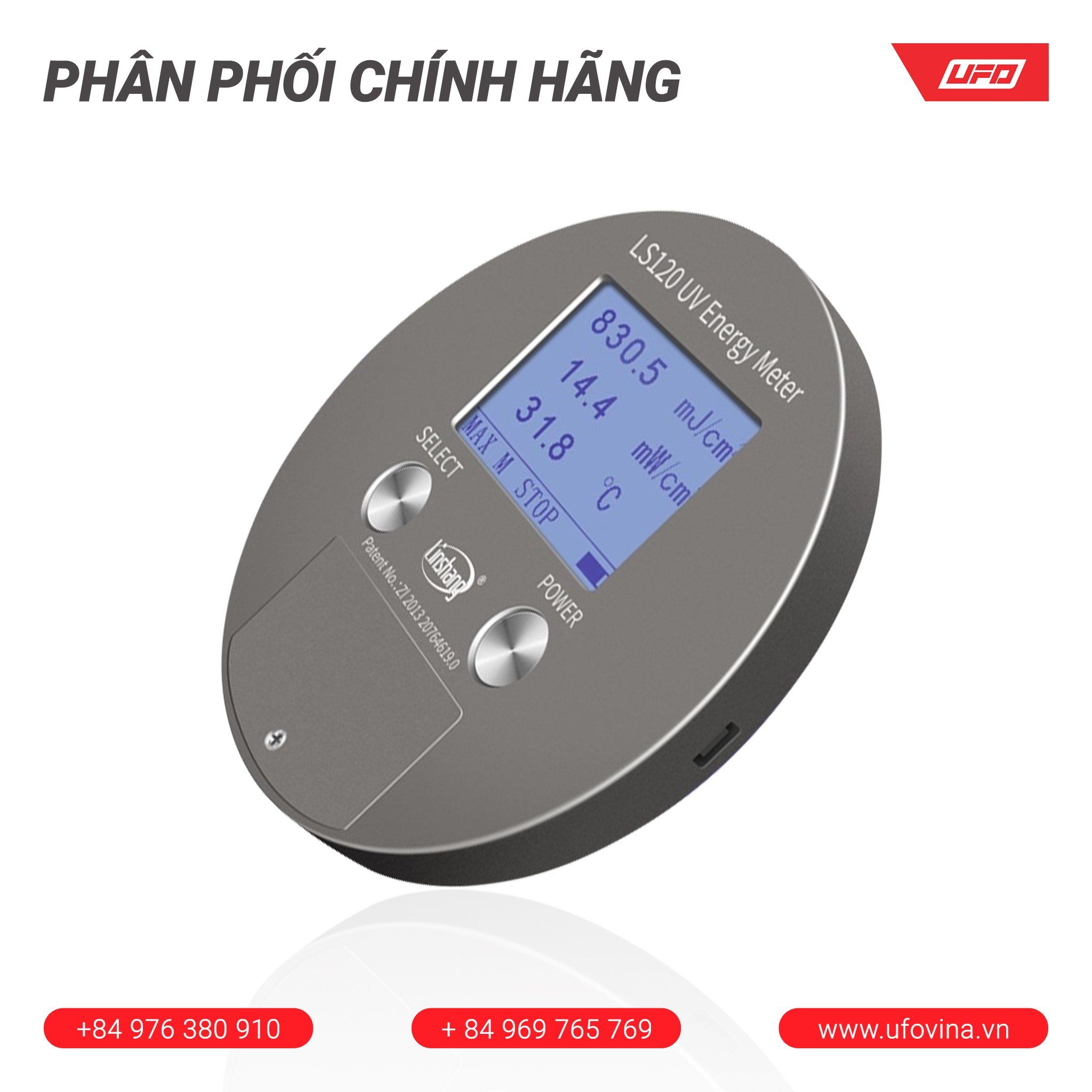  Máy đo năng lượng tia UV LS128 – Linshang UV Energy Meter (Dải UV LED: 365nm ~ 405nm) 