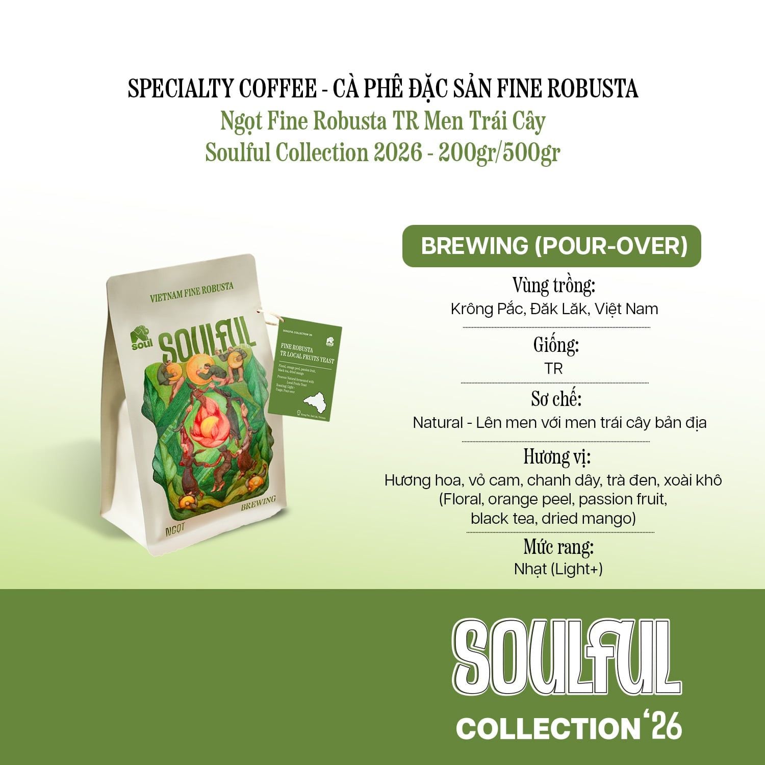  SOULFUL NGỌT BREWING - FINE ROBUSTA TR - LOCAL FRUITS YEAST | SOULFUL COLLECTION 2026 | VIETNAM FINE ROBUSTA 