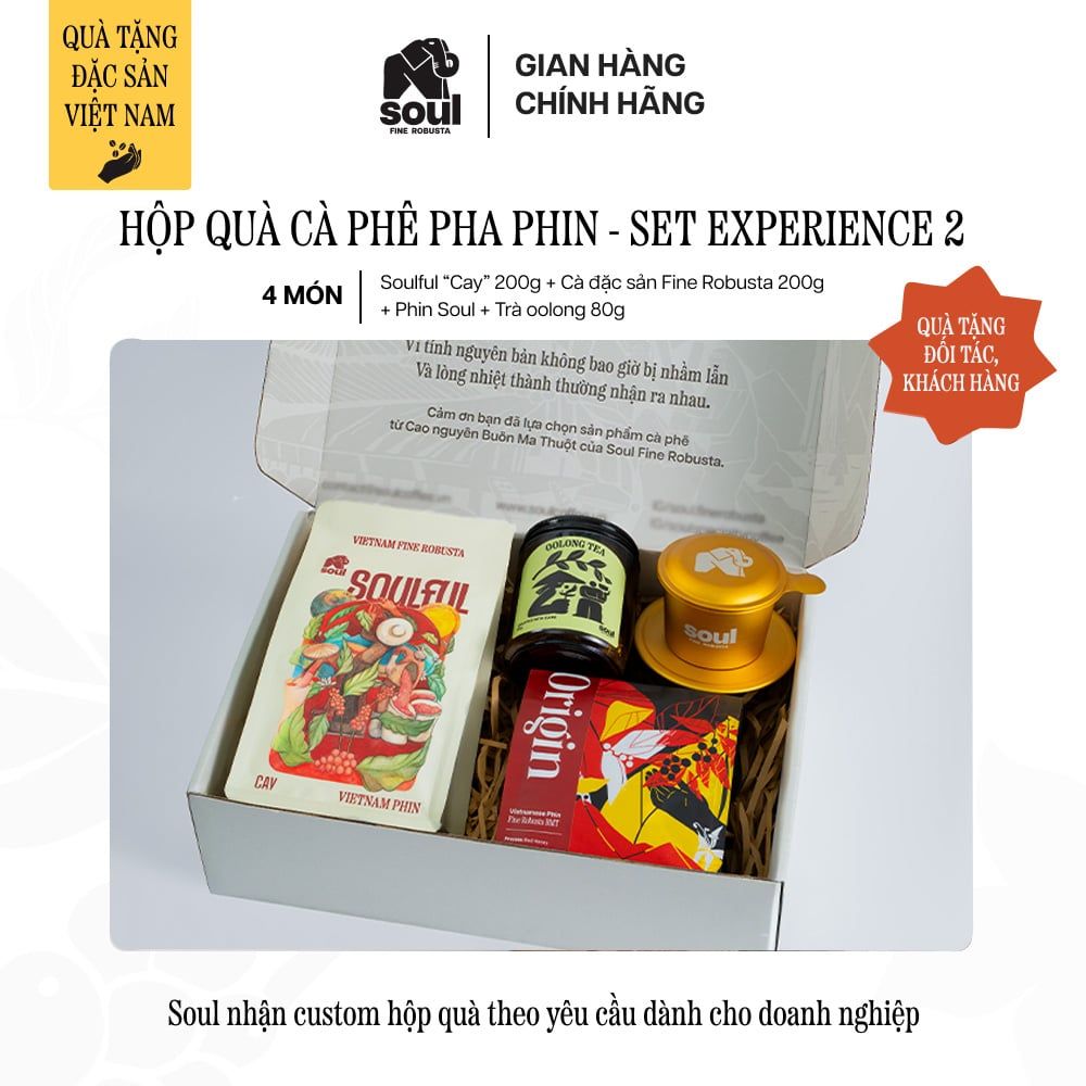  COMBO PHA PHIN 4 MÓN: HỘP QUÀ CÀ PHÊ EXPERIENCE 02 